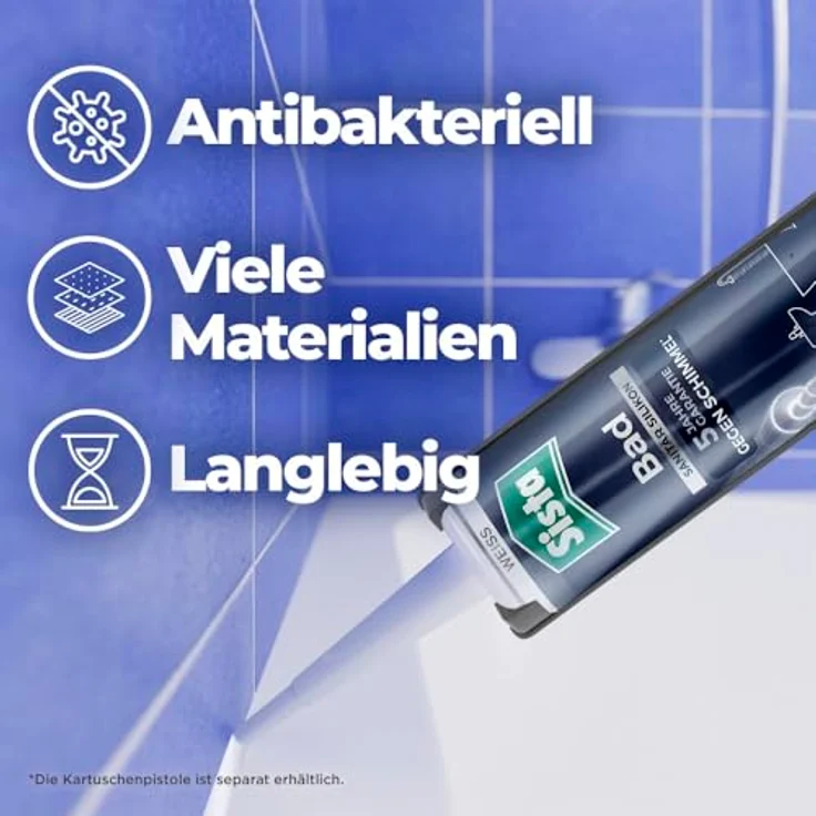 Sista Bad Schimmelblocker Silikon, manhattan, 280ml - Preisvergleich – Bild 4