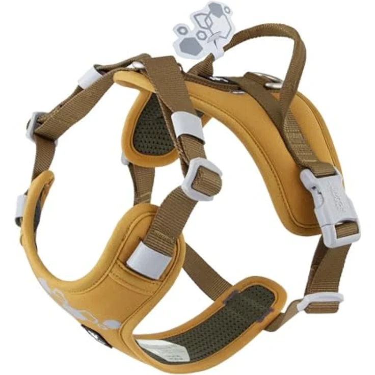 Hurtta Weekend Warrior Hundegeschirr II, braun, 40-50 cm, mit sicherem Griff, reflektierenden Details und verstellbaren Gurten – Bild 1