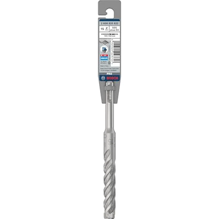 Bosch Pro SDS Plus-5X, Betonbohrer 15x100x160 mm mit vierschneidiger Spitze für präzise Arbeiten in Stahlbeton, herausragende Lebensdauer – Bild 2