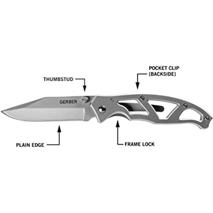 Gerber PARAFRAME I Klappmesser, 76 mm Klinge aus rostfreiem Edelstahl, Frame Lock-Verriegelung, leicht und alltagstauglich – Bild 4