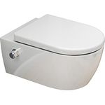 SSWW | Dusch-WC inkl. Softclose Toilettensitz, spülrandlose Taharet Toilette, Toilette mit Bidet-Funktion | 54,5 cm lang - Preisvergleich