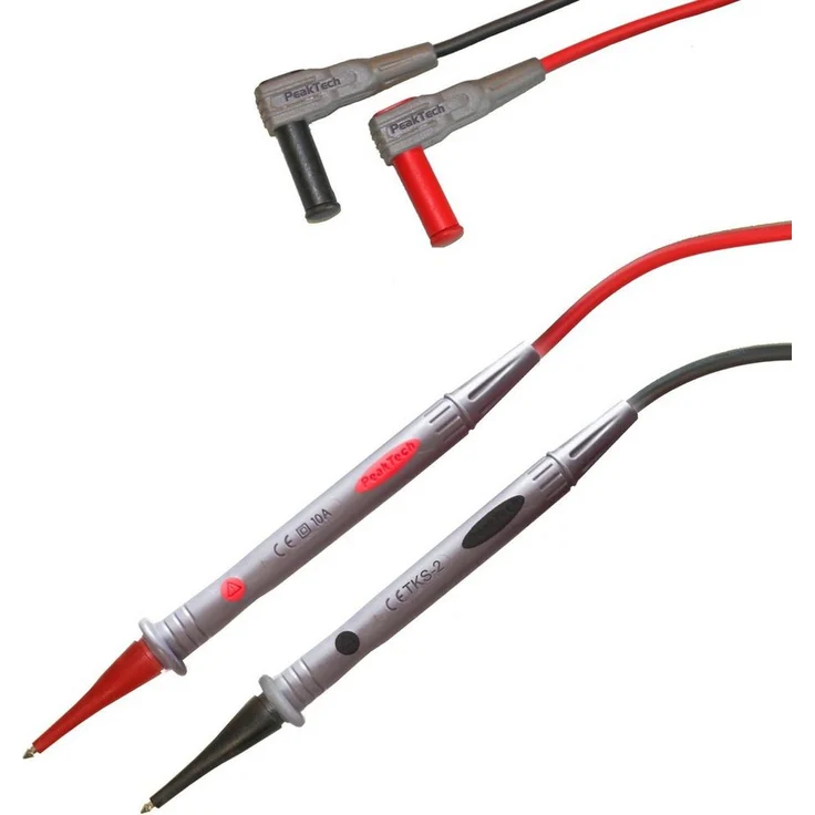 PeakTech Multimeter PeakTech TKS-2: Prüfleitungen ~ 2mm Prüfspitze / kurz ~ mit 4mm Stecke, (1 St)