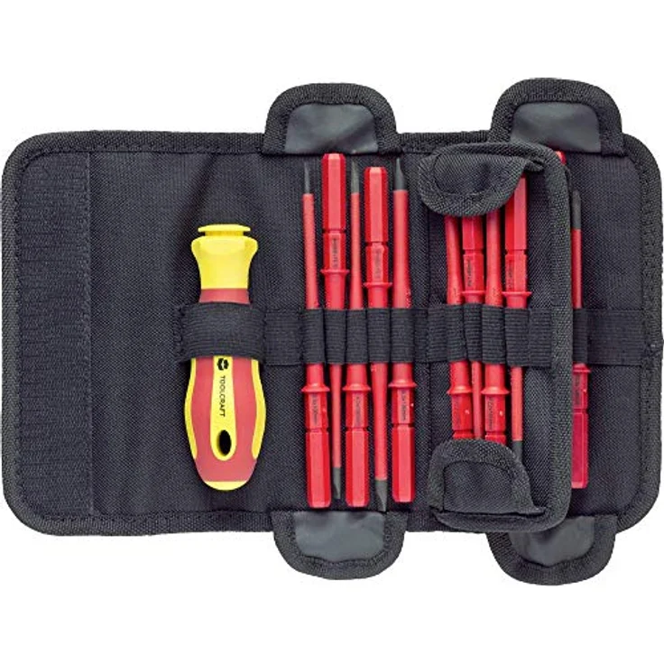 Toolcraft Schraubenzieher VDE Wechselklingen-Set 17teilig (PH, PZ, TX) - mit Wechselstromtester, VDE-geprüft, gelb – Bild 3