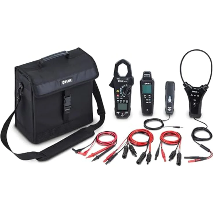 FLIR PV-KIT-1, Solar-Fehlerbehebungskit für Photovoltaiksysteme – inkl. Zangenmessgerät, IR-Thermometer, Bestrahlungs- und Temperaturmessgerät, Tragetasche – Bild 1