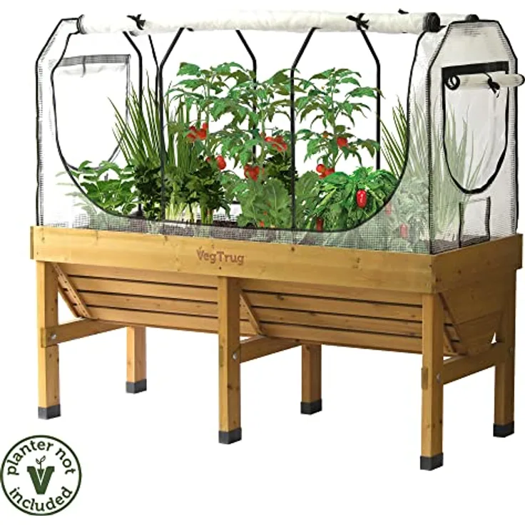 VegTrug Gewächshaus-Rahmen und Abdeckung, mittelgroß, Weiß