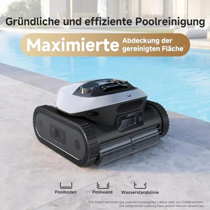 DREAME Poolroboter Z1 Pro, kabelloser Reinigungsroboter mit Hightech-Poolerkennung, 4 Reinigungsmodi und 180 μm-Filter für Pools bis 200 m² – Bild 2