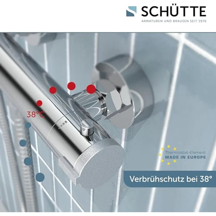 SCHÜTTE LONDON Thermostat Duscharmatur, Chrom – Bild 3