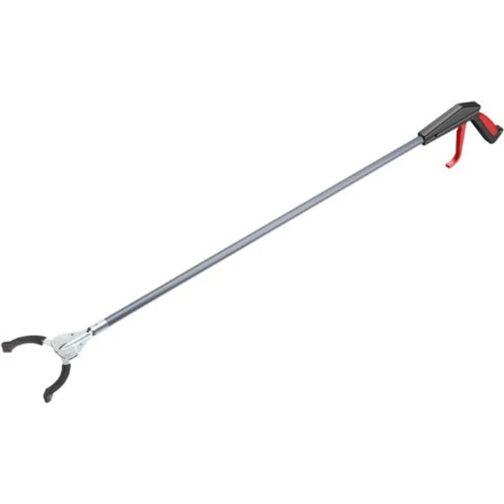 Kaiserkraft Abfallsammelgerät Zange, Greifer mit ergonomischem Kunststoff-Handgriff, Gesamtlänge 920 mm, gehärtete Stahlspitzen, VE 2 Stk.