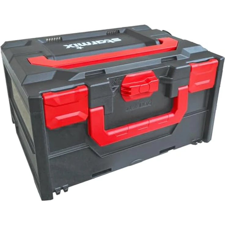 Starmix Werkzeugkoffer Starmix Starbox 215, Werkzeugkasten mit metaBOX-System, rot/schwarz – Bild 2