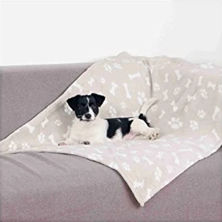 Trixie Kenny 37162 Hundedecke, Plüsch, 75 × 50 cm, beige – Bild 2
