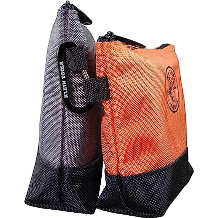 Klein Tools Werkzeugtasche mit Reißverschluss in Orange-Schwarz, Grau-Schwarz, 31,8 cm Leinen, 2er-Pack Klein Tools 55470 – Bild 7