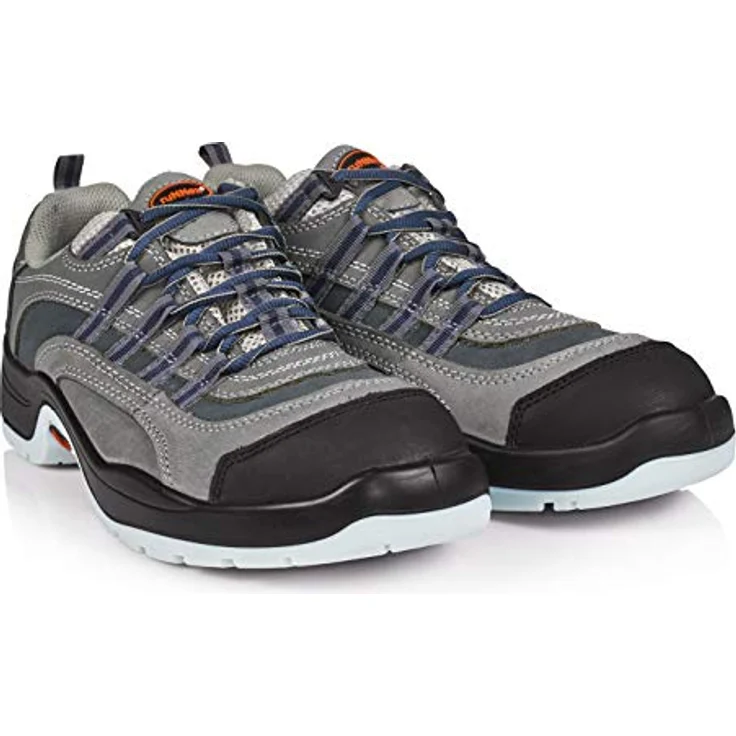 BIG Arbeitsschutz RUNNEX® S2-Sicherheitshalbschuhe TeamStar, hydrophobiertes Nubukleder, Stahlkappe, SRA, schwarz/grau/blau – Bild 6
