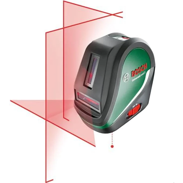 BOSCH UniversalLevel 3 Maxi-Set Kreuzlinien-Laser - im Karton, Projektion eines Laserkreuzes mit vertikaler Linie, 120° Öffnungswinkel – Bild 2