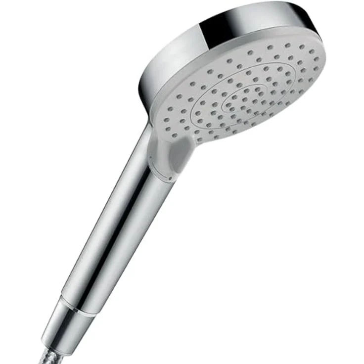 hansgrohe Vernis Blend - wassersparender Duschkopf 5 l/min (EcoSmart), Handbrause mit 2 Strahlarten, runde Duschbrause (⌀ 100 mm), Sparduschkopf mit Antikalk-Funktion, Chrom – Bild 1