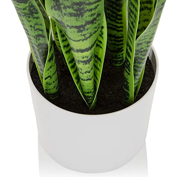 hjh OFFICE Kunstpflanze SANSEVIERIA mit Übertopf Höhe 65 cm Zimmerpflanze Bogenhanf künstlich, 871016 – Bild 3