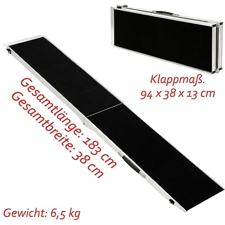 Hunderampe Hundetreppe Auto Kofferraum Treppen Rampe Einstiegshilfe für Hunde Klappbar Aluminium Auswahl Längen 183 cm Petigi – Bild 5