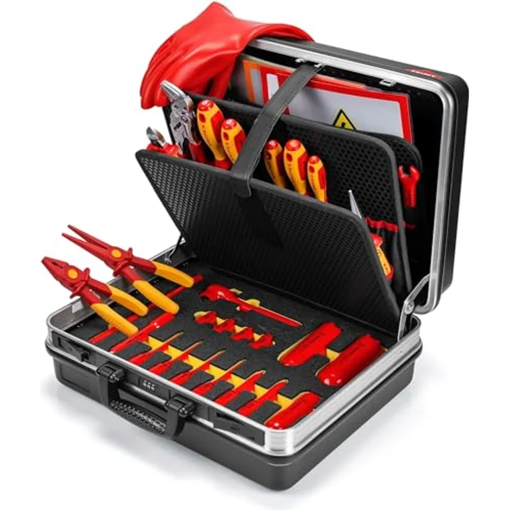 Knipex Werkzeugkoffer Basic E-Mobilität, VDE-geprüfte Werkzeuge für E-Fahrzeuge, schwarz – Bild 4