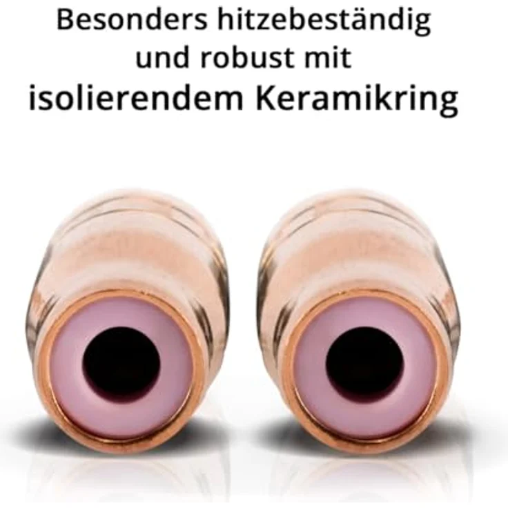 STAHLWERK 4er Set Fülldrahtdüse für MIG MAG Schweißen, passend für AK15/MB15 Brenner bis 200A, hitzebeständig und langlebig – Bild 4