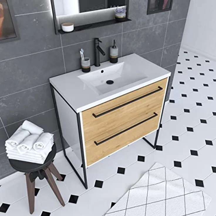 AURLANE PACM032 Structura P032 Badezimmermöbel, weiß