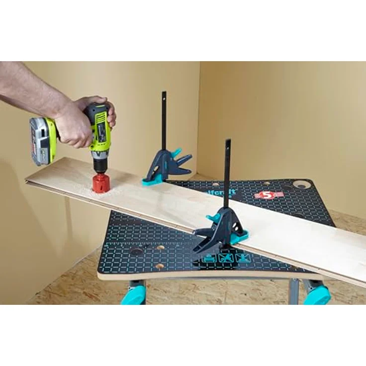 Wolfcraft Schraubstock PRO 65-150-W Werktischspanner, mit 360° drehbarer Backe und Spannweite von 65-150 mm – Bild 3