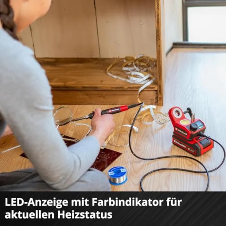 Einhell TE-SI 18/480 Li E - Solo Akku-Lötkolben 18V, Flachspitze, temperaturregulierbar 205 - 480°C, ohne Akku und Ladegerät – Bild 9