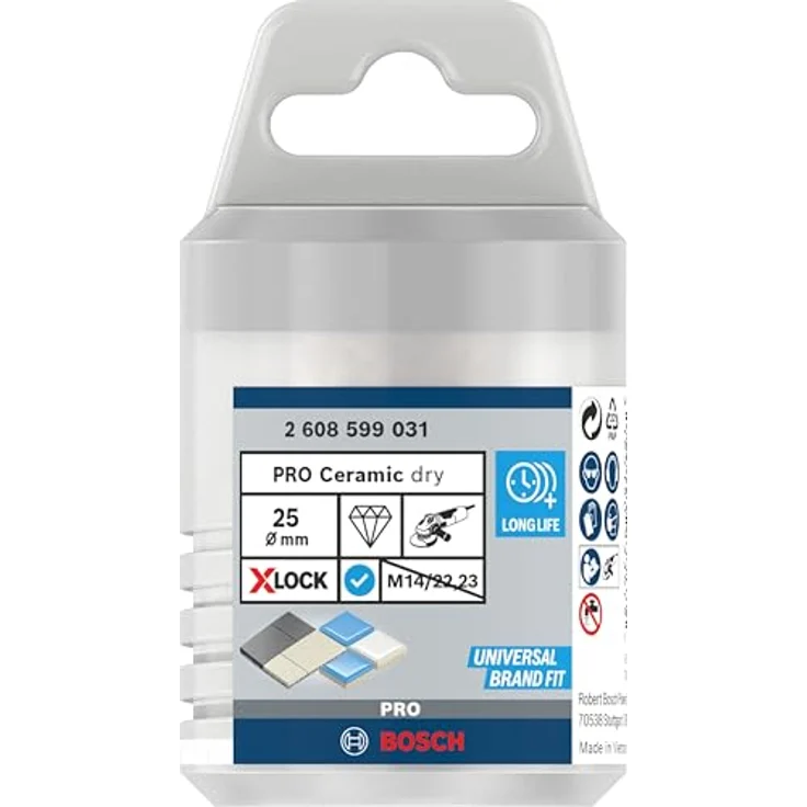 Bosch Accessories X-LOCK Diamant-Trockenbohrer 25mm, hohe Lebensdauer für Hartkeramik Böden und Wände, schlüsselloses System – Bild 2