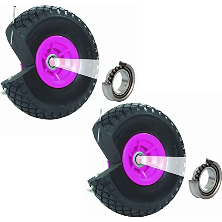 TRUTZHOLM 2 x Sackkarrenrad Vollgummi 260x85 PU pannensicher 3.00-4 Ersatzrad für Sackkarre Rad Reifen Ersatzrad - Preisvergleich