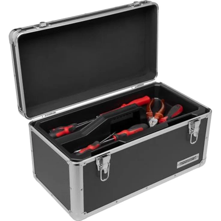 anndora Werkzeugkoffer 28 L Transportbox XL Werkzeugkasten Werkzeugbox - schwarz – Bild 4