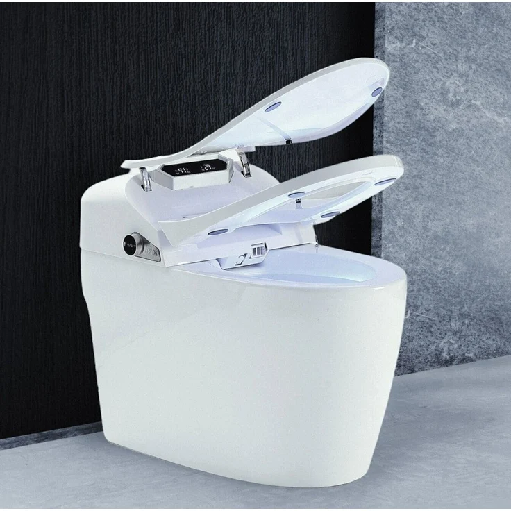 #1 Topseller Dusch-WC Luxus LED Dusch-WC Automatik Toilette Smart Toilet WC Beheizbar Anal Dusche+Fön - Smart WC Salerno I - Modell 2023