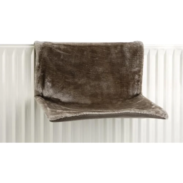 Beeztees Sleepy, Katzenhängematte für Heizkörper, grau, 46x31x24 cm, mit weichem Plüsch für optimalen Komfort – Bild 3