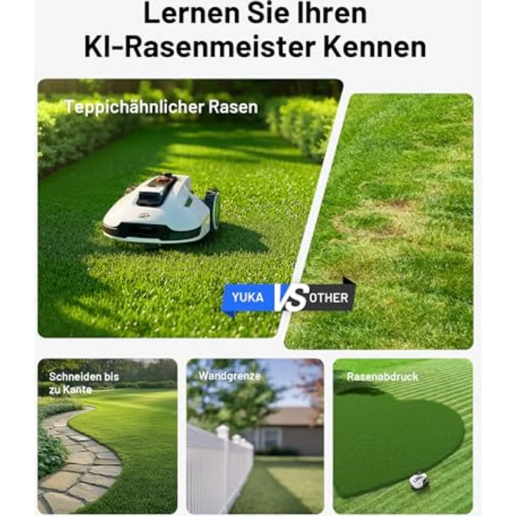 Mammotion YUKA 3000 Mähroboter, kabellos mit 4G-Modul, Auto-Kartierung, 50% Steigung, für Flächen von 3000m² bis 4000m², intelligente Objekterkennung – Bild 7