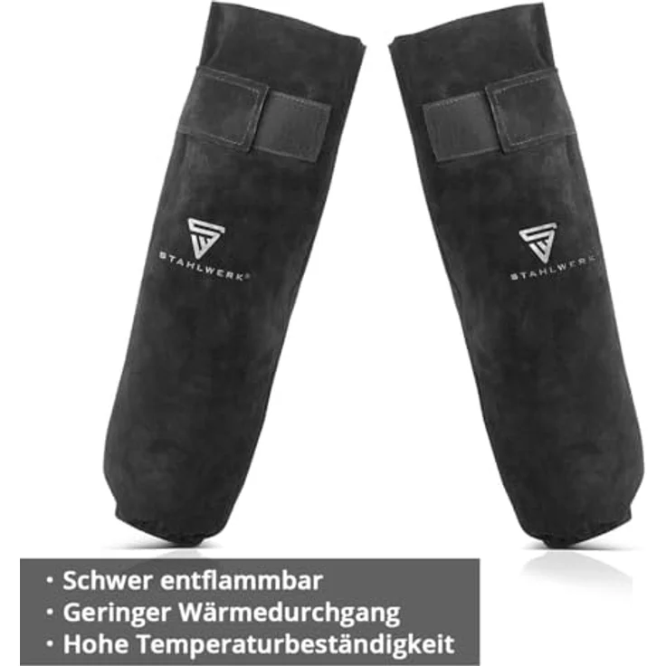 STAHLWERK Schweißerärmel, Leder Schweißerarmschutz, hitzebeständig und abriebfest, individuell anpassbar – Bild 4
