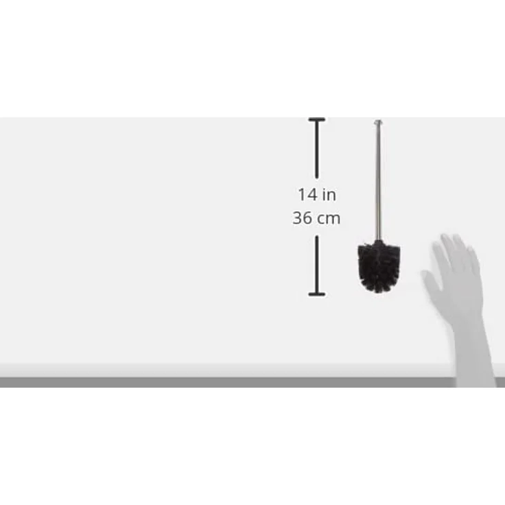 Kela WC-Bürste Pulcro Limbio 7.5x35.5cm aus Edelstahl in schwarz, 7,5 cm Durchmesser – Bild 4