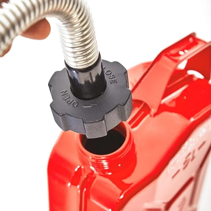 BW® Benzinkanister Metall 2x 10 Liter, RAL 3000, mit Schraubverschluss und Ausgießer, TÜV-geprüft, UN-zugelassen, Made in Europe – Bild 5