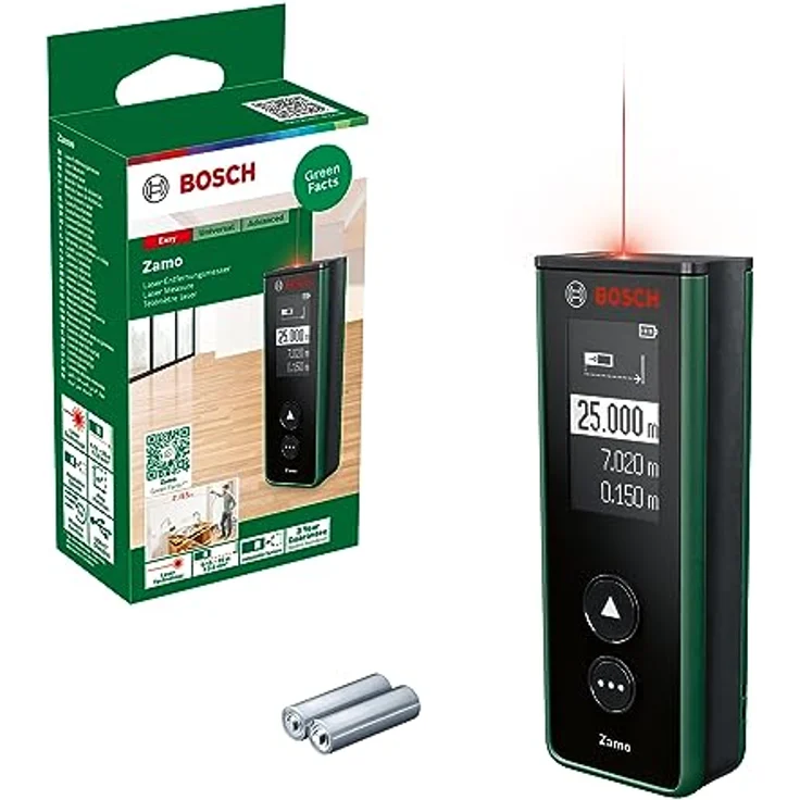 Bosch Home & Garden Entfernungsmesser Digitaler Laser-Entfernungsmesser Zamo 4, 25m Reichweite, USB-C®-Schnittstelle – Bild 2