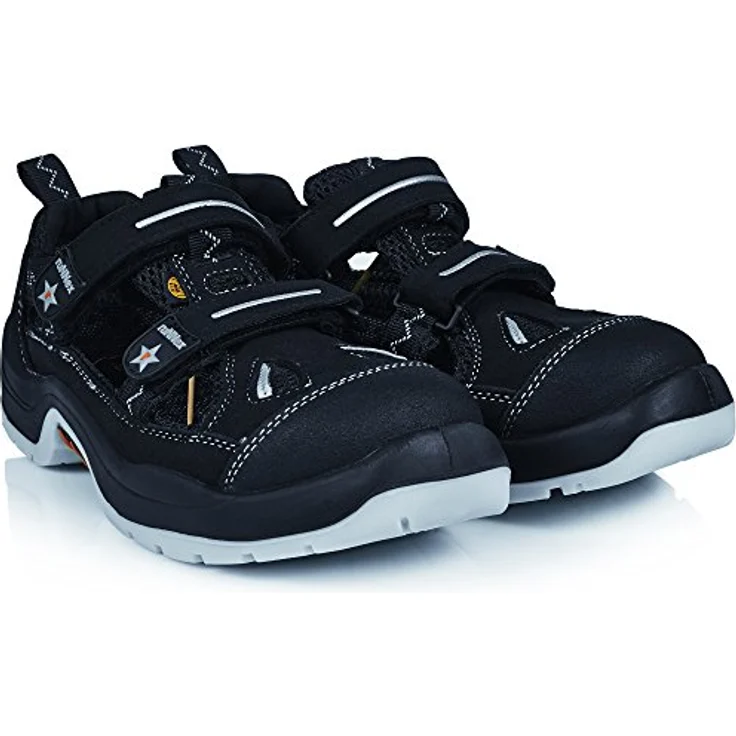 BIG RUNNEX® S1-ESD-Sicherheitsklettsandalen TeamStar, Alu-Protection, ESD, schwarz/silber – Bild 7