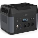 ANSMANN tragbare Powerstation mit 2200 W, 1408 Wh, 230 V/Portable Power Station mit Tragegriffen ideal für Camping, Outdoor, Baustelle/Akku Generator mit Steckdosen und USB-Ausgängen