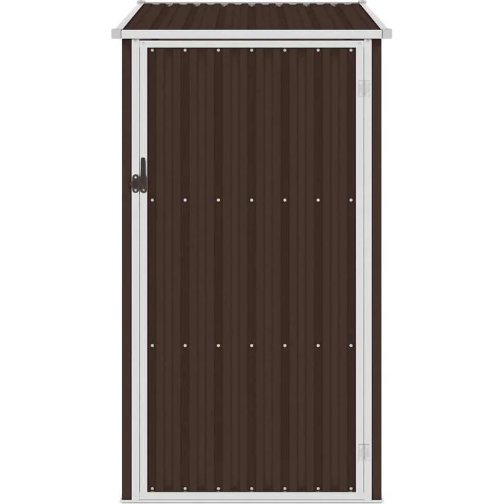 vidaXL Gerätehaus Braun 87x98x159 cm Verzinkter Stahl zum Schutz von Gartengeräten und Gartenmöbeln