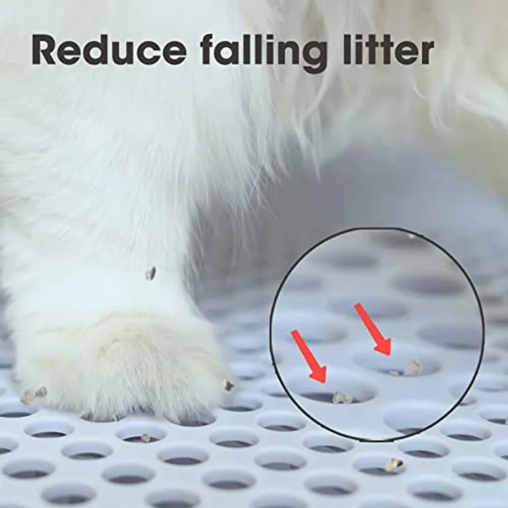 CATLINK Katzentoilette, False Weiß mit Streumatte und großem Fassungsvermögen – Bild 4