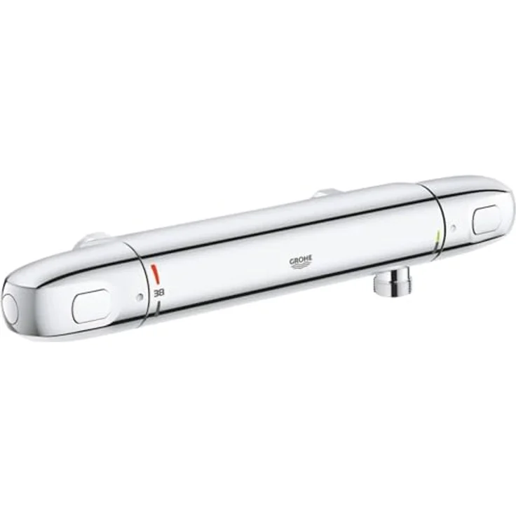 Grohe Grohtherm 1000, Thermostat-Brausebatterie ohne Anschlüsse, Chrom, mit GROHE CoolTouch Sicherheitsgehäuse und EcoButton – Bild 1