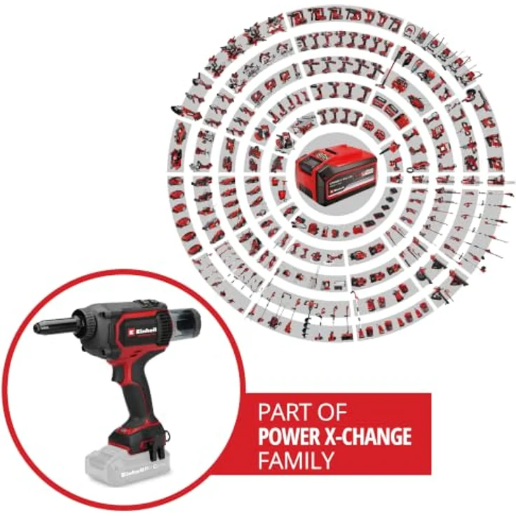 Einhell Professional TP-RG 18/30 Li BL - Solo Akku-Nietpistole mit 20.000 N Zugkraft, bürstenlosem Motor und fünf Mundstücken для Nieten bis 6,4 mm – Bild 2