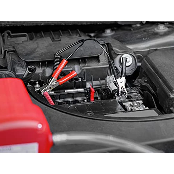 EUFAB Ölabsaugpumpe, 12 V, rot, kompakte Maße – Bild 5