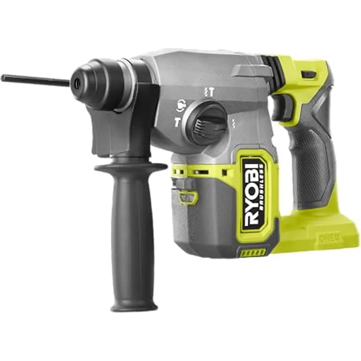Ryobi RSDS18BL-0 One+ Akku-SDS-Bohrhammer, 2,5 Joule Brushless 18 V mit SDS-Plus Aufnahme und LED-Leuchte