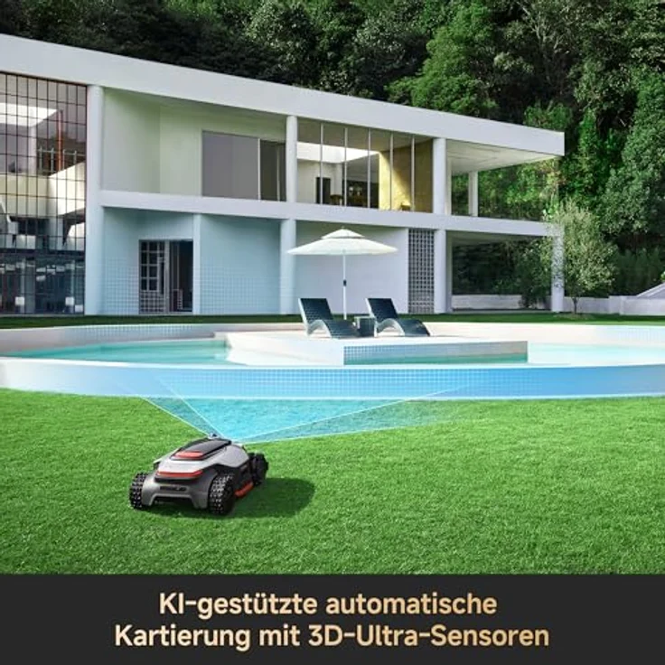 DREAME A3 AWD Pro-3500 Mähroboter mit OmniSense 3.0, 360° 3D LiDAR, KI-Objekterkennung und Allradantrieb, geeignet für Flächen bis 3.500 m², max. Neigung 80% – Bild 4