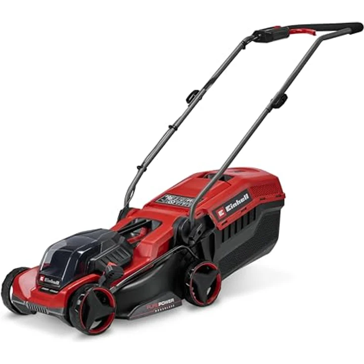 Einhell Akku-Rasenmäher GE-CM 18/32 C Li BL-Solo, geeignet für Flächen bis 270 m², bürstenloser Motor, 27-Liter-Grasfangkorb, zentrale Schnitthöhenverstellung – Bild 1