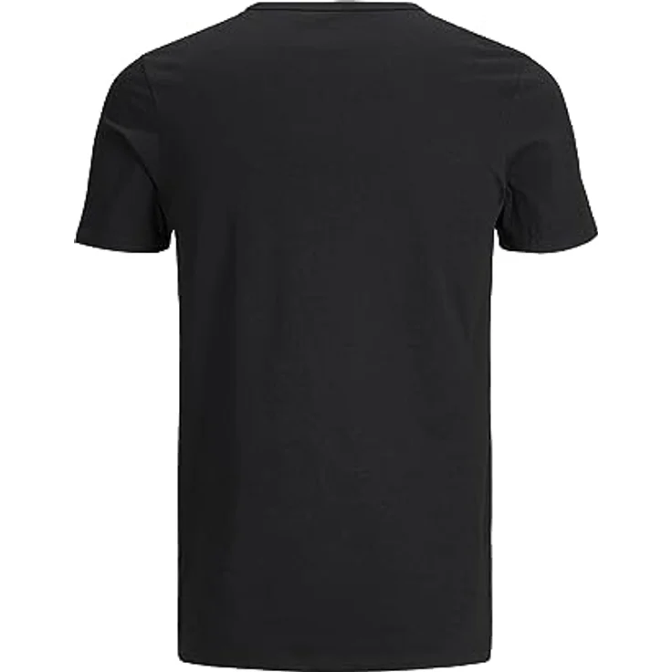 Jack & Jones Basic V-Shirt für Herren, schwarzes Arbeitsshirt aus hochwertigem Jerseystoff, Größe XL – Bild 2