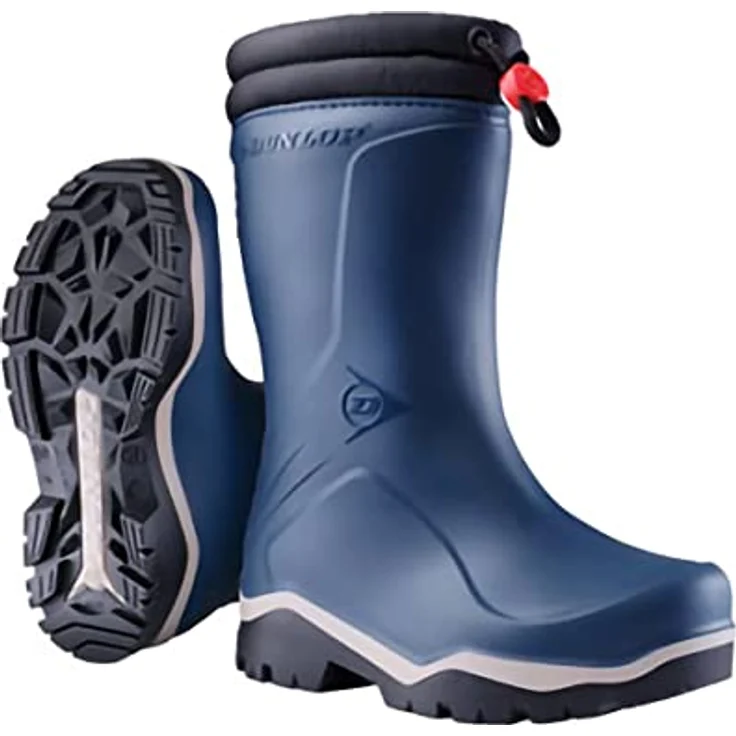Dunlop Kids Blizzard, Kinderstiefel mit Kälte-Isolierung bis -15°C, aus PVC, blue/grey, Gr. 25 – Bild 1