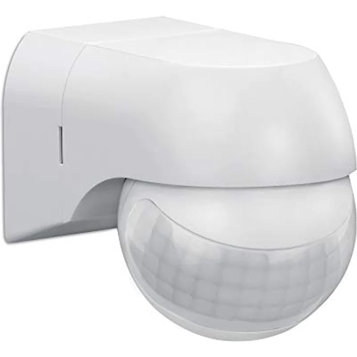 conecto Infrarot Bewegungsmelder innenßen Aufputz Wand LED 180° schwenkbar neigbar IP44 Dämmerungssensor (1 Stück), weiß – Bild 3