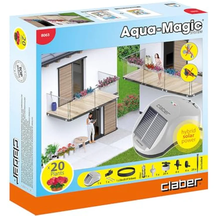 Claber 8063 aqua-magic System, schwarz/orange/grau Bewässerungszubehör – Bild 6