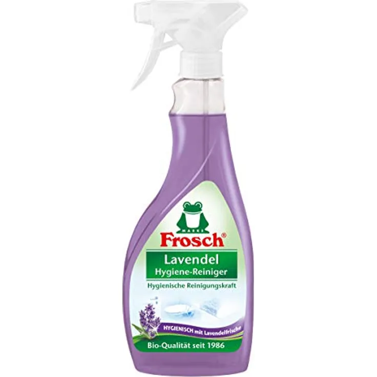 Frosch Lavendel Hygiene-Reiniger, Badreiniger, natürlich kraftvolle und hygienische Reinigung von abwischbaren Oberflächen, 2er Pack (2 x 500 ml)